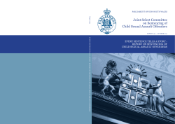 Final Report of the Joint Select Committee on Sentencing of Child