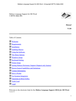 Maltese Language Support for MS Word -(C)