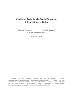Code and Data for the Social Sciences: A Practitioner`s Guide