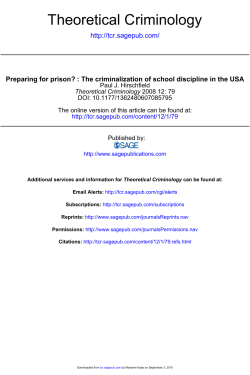 The criminalization of school discipline in the USA