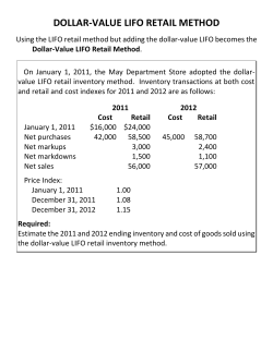 DOLLAR-VALUE LIFO RETAIL METHOD