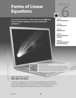 Forms of Linear Equations