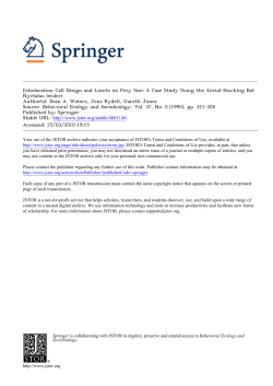 Echolocation Call Design and Limits on Prey Size: A