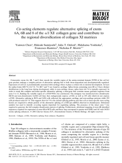Cis-acting elements regulate alternative splicing of exons ž / 6A, 6B
