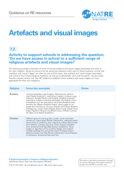 Artefacts and visual images - NATRE