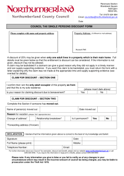 Apply for single person council tax discount