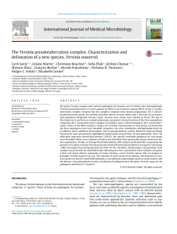 The Yersinia pseudotuberculosis complex: Characterization and