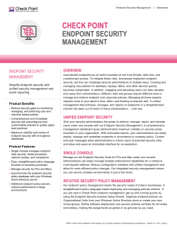 Endpoint Security Management Datasheet
