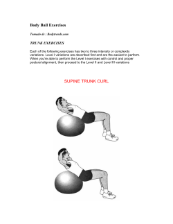 Body Ball Exercises SUPINE TRUNK CURL