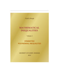 MATHEM INEQUA MATICAL ALITIES