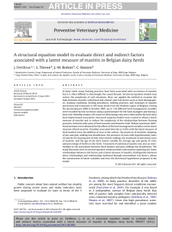 A structural equation model to evaluate direct and indirect factors