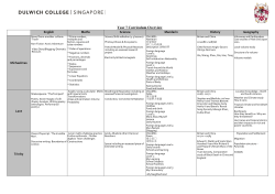Curriculum Overview - Dulwich College (Singapore)