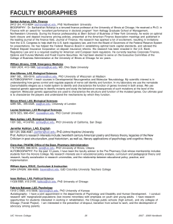 Faculty Fellows Information - UIC Honors College