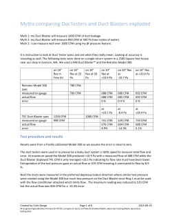 Myths comparing DucTesters and Duct Blasters exploded