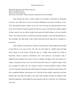 Professor Brennan - Monmouth University Library