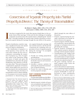 Conversion of Separate Property into Marital