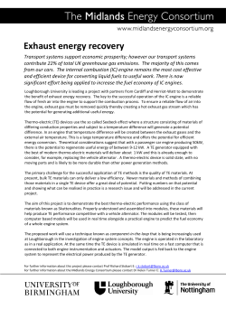 Exhaust energy recovery - Midlands Energy Consortium