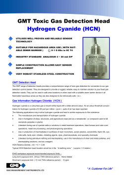 GMT Hydrogen Cyanide Detection Head Product Brochure