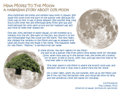 HINA MOVES TO THE MOON: A HAWAIIAN STORY ABOUT OUR