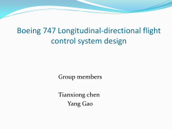 Boeing 747 Longitudinal-directional flight control system design