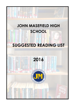 suggested reading list - John Masefield High School