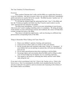 The Teen Timeline (T3) Parent Resource