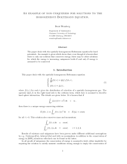 An example of non-uniqueness for solutions to the homogeneous