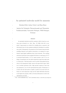 An optimized molecular model for ammonia