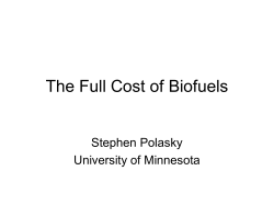 The Full Cost of Biofuels