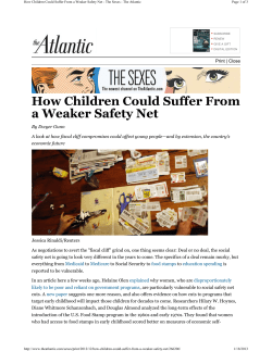 How Children Could Suffer From a Weaker Safety Net