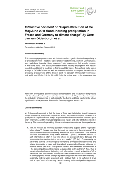 Interactive comment on &ldquo;Rapid attribution of the May/June 2016