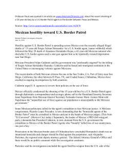 Mexican hostility toward US Border Patrol