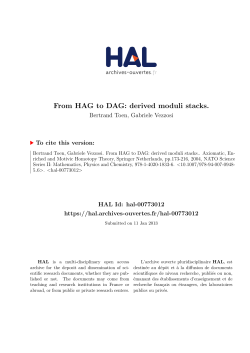 From HAG to DAG: derived moduli stacks.