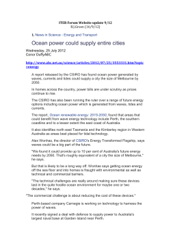 Ocean power could supply entire cities