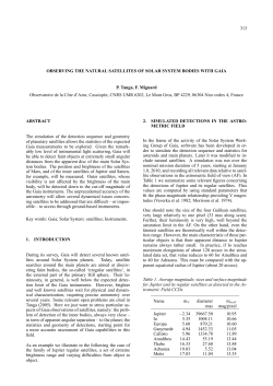 313 OBSERVING THE NATURAL SATELLITES OF - Cosmos