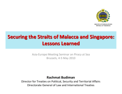 Securing the Straits of Malacca and Singapore: Lessons Learned