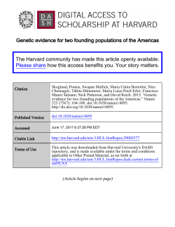 Genetic evidence for two founding populations of the Americas