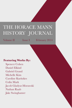 the horace mann history journal
