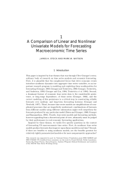 1 A Comparison of Linear and Nonlinear Univariate Models for