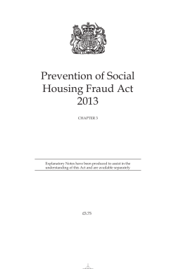 Prevention of Social Housing Fraud Act 2013