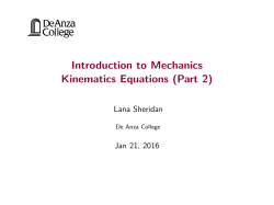 Lecture 10: The kinematics equations (Part 2)