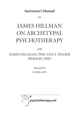 james hillman on archetypal psychotherapy