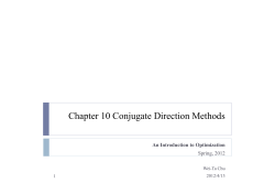 Chapter 10 Conjugate Direction Methods