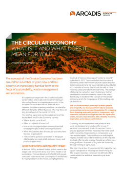 THE CIRCULAR ECONOMY WHAT IS IT AND WHAT DOES IT
