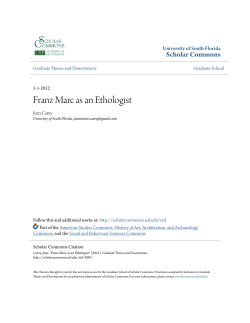 Franz Marc as an Ethologist - Scholar Commons