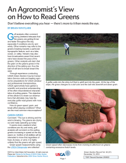 An Agronomist`s View on How to Read Greens
