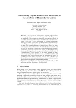 Parallelizing Explicit Formula for Arithmetic in the Jacobian of