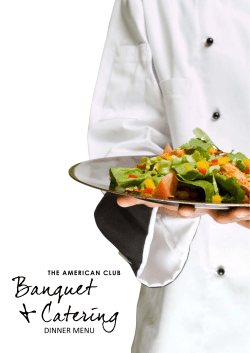 dinner menu - The American Club
