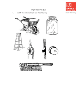 Simple Machines Quiz