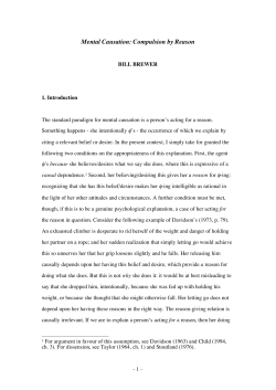 Mental Causation: Compulsion by Reason